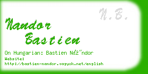 nandor bastien business card